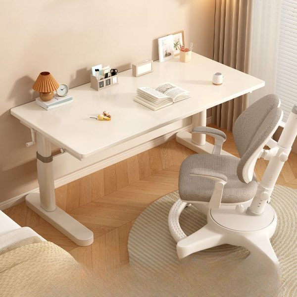 "Chalk Timber Kids Computer Desk with Adjustable Height"