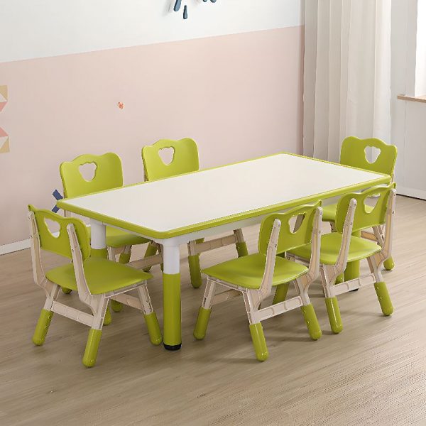 "Height-adjustable White Timber Adjustable Kids Desk"