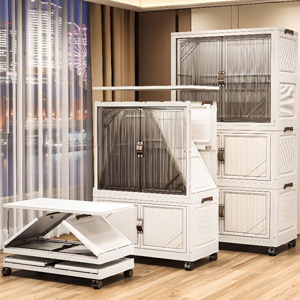 "Chalk Kids Armoire in Plastic with Shelf, Door, and Removable Clothing Rod"