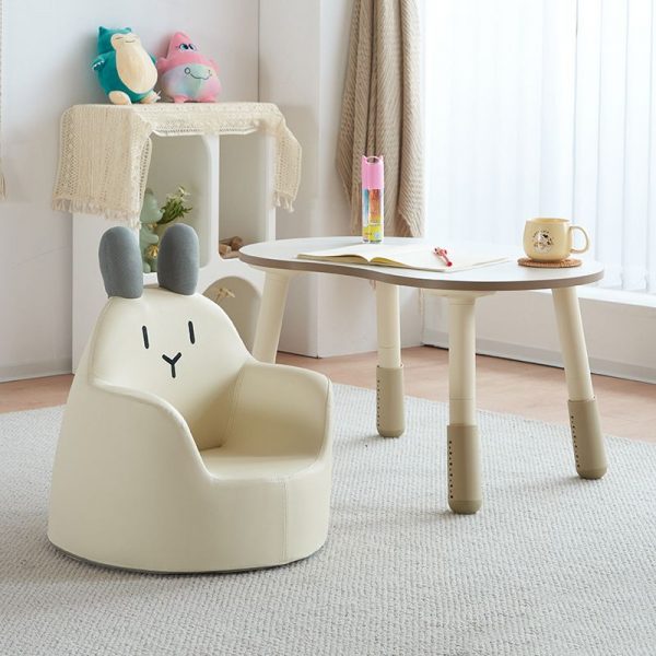 "White Wood Kids Computer Desk with Scratch-immune Surface, Moves Up and Down"