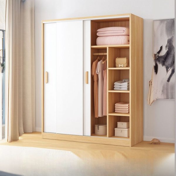 "Lumber Kids Armoire with Shelf, Clothing Rod, and Door"